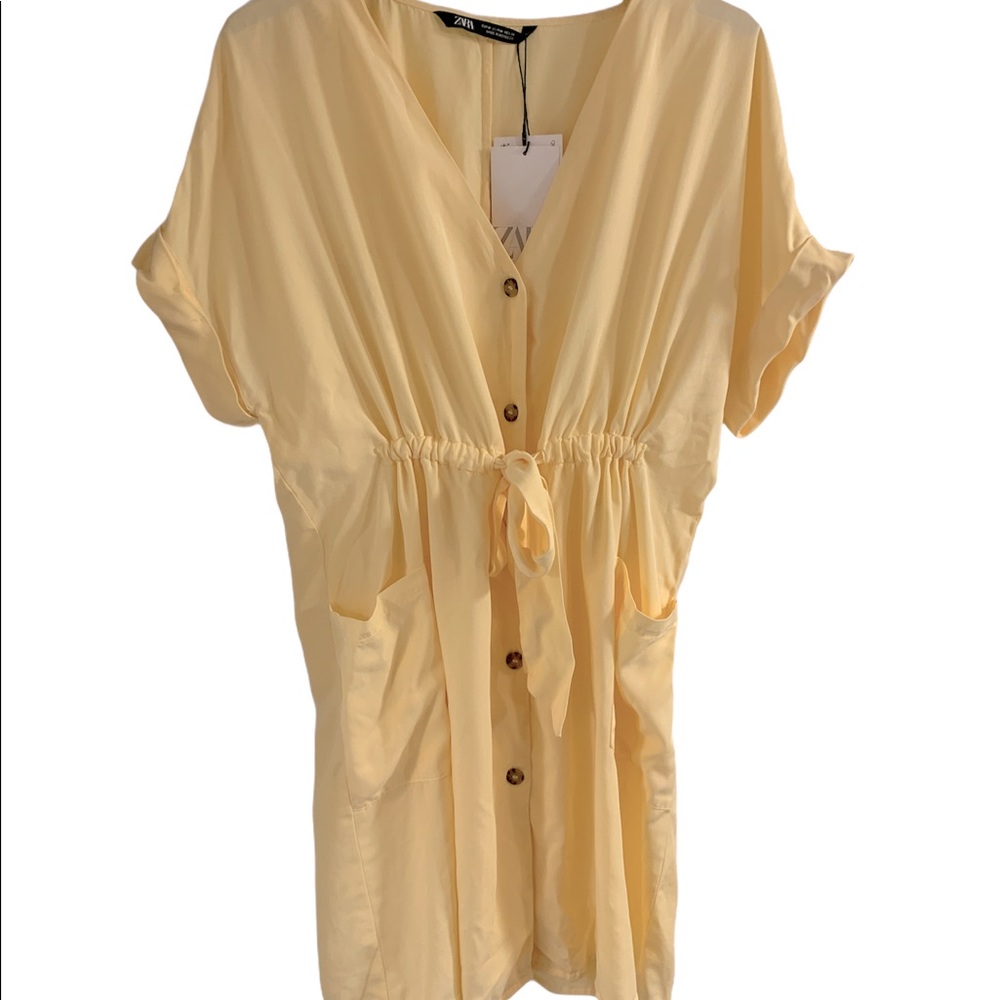 Zara Brand New with Tags Women's Yellow Dress SZ M